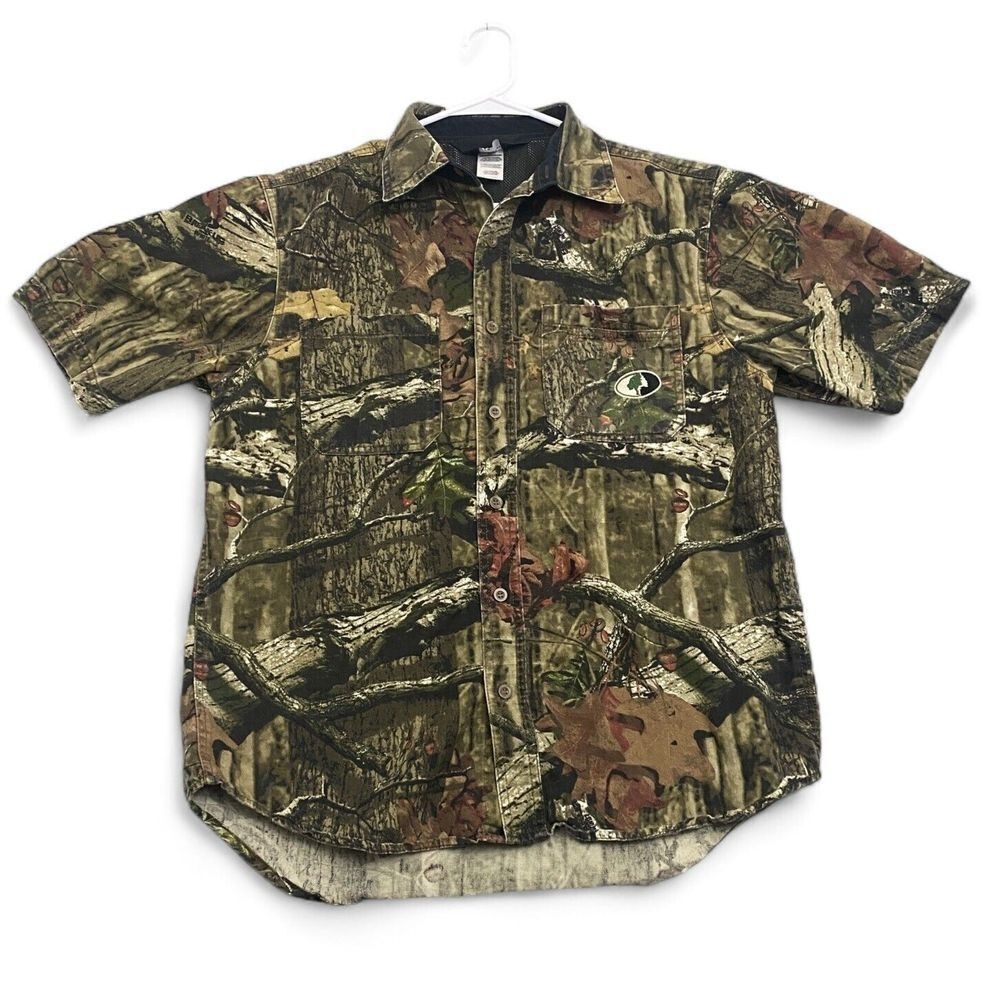 Mossy Oak Shirt Medium Break-Up Camo Vented Fishing Outdoor Hunting Sportsman